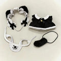 Cat Maid Doll Outfit Set – Mini Dress for 10/20cm Dolls Doll Outfit Set PLUSH Black for 20cm doll