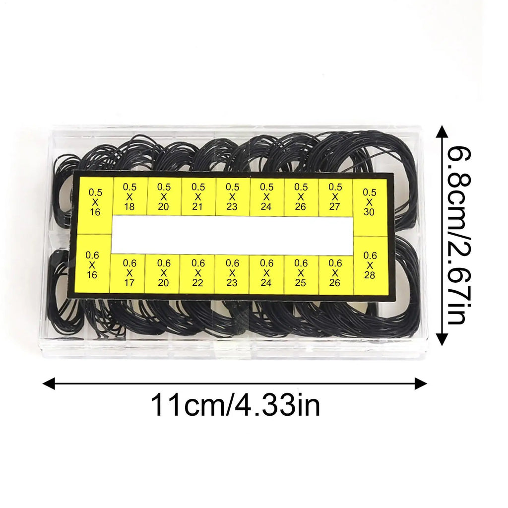 200pcs Rubber O-Ring Watch Gaskets – 18 Sizes 16–30mm Kit Watch Repair Kit PLUSH