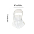 UPF 50+ Ice Silk UV Face Mask & Neck Cover – Breathable UV Sun Face Mask PLUSH Light Grey