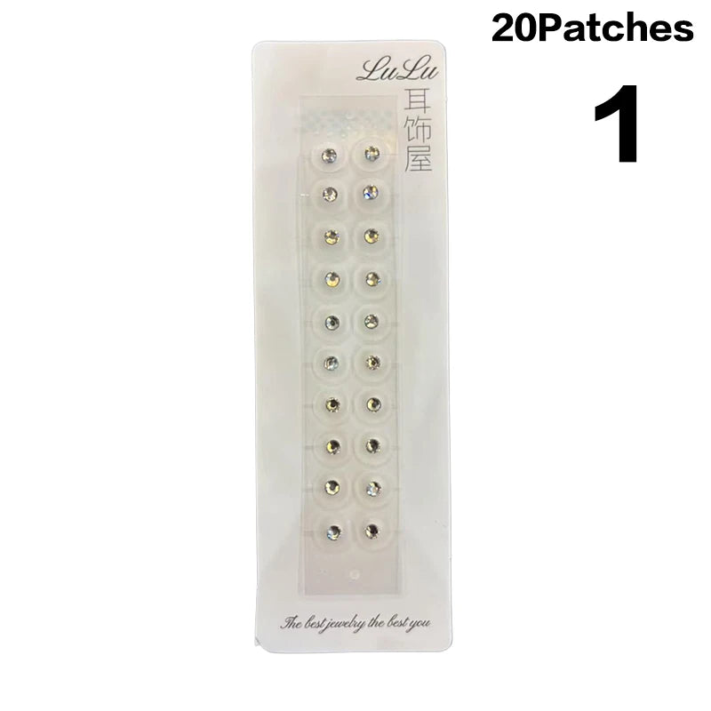Bowknot Flower Rhinestone Auricular Ear Stickers – 20 Patches Auricular Ear Stickers PLUSH 1