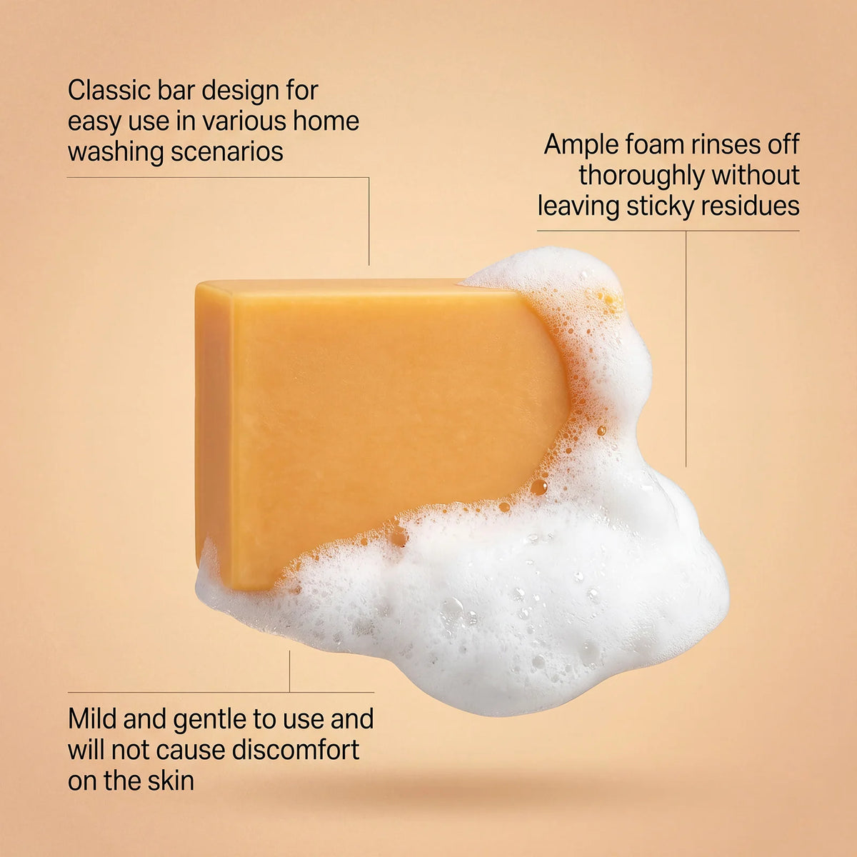 Persimmon Bath Soap Bar – Moisturizing, Deep Cleansing, Fruity Bath Soap Bar PLUSH
