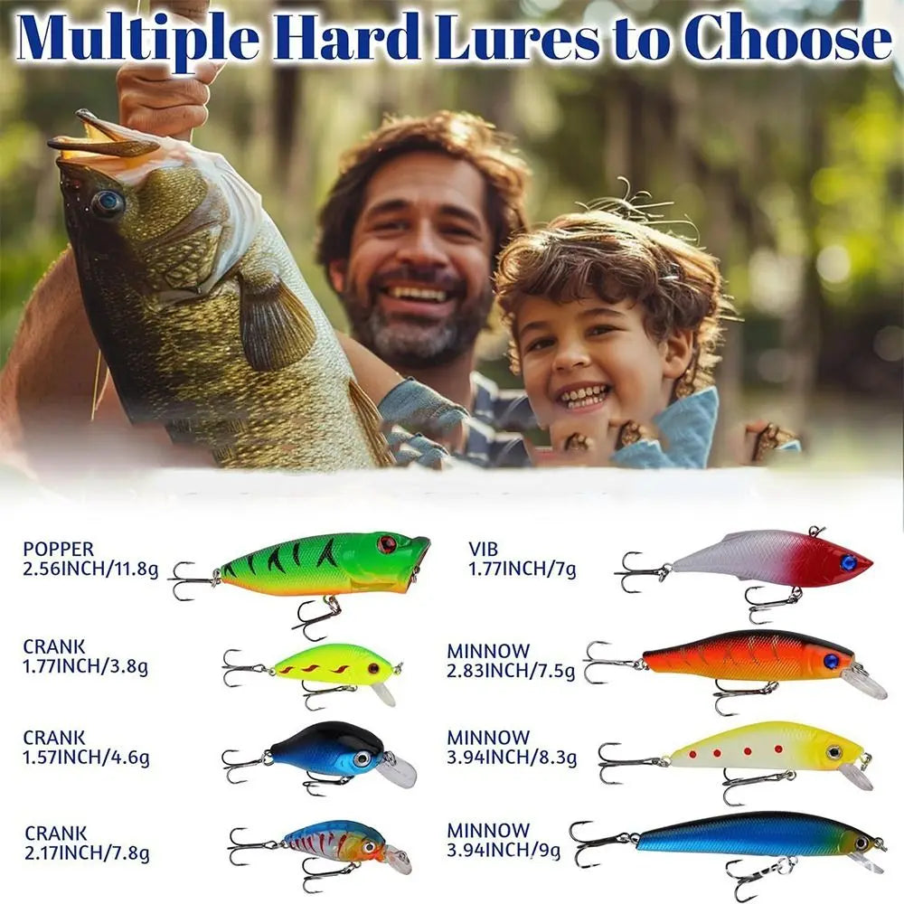 Christmas Fishing Advent Calendar – 24-Day Lure Gift Set Fishing Lure Kit PLUSH