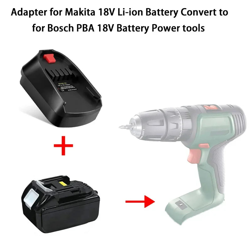 MT18BSC Adapter: Makita 18V Battery to Bosch Cordless Tools Battery Adapter PLUSH
