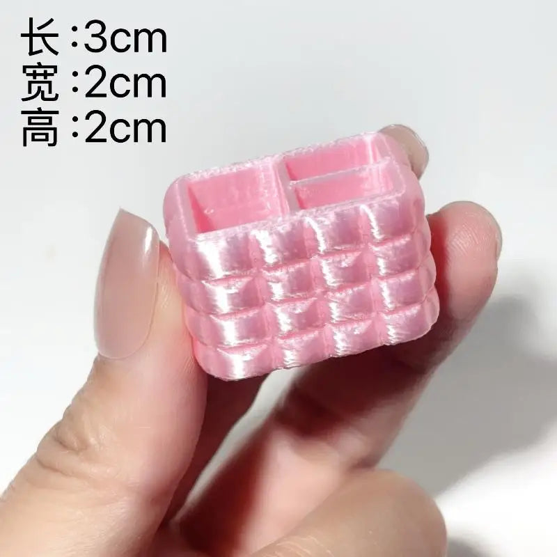 Pink 1:12 Miniature Cosmetic Storage Box – Dollhouse Accessory Dollhouse Miniature PLUSH A5