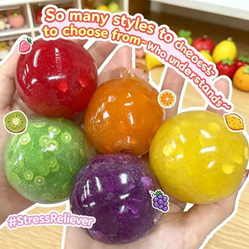 Fidget Sensory Ball Toy – Handmade Fruit Smoothie Design Fidget Sensory Toy PLUSH