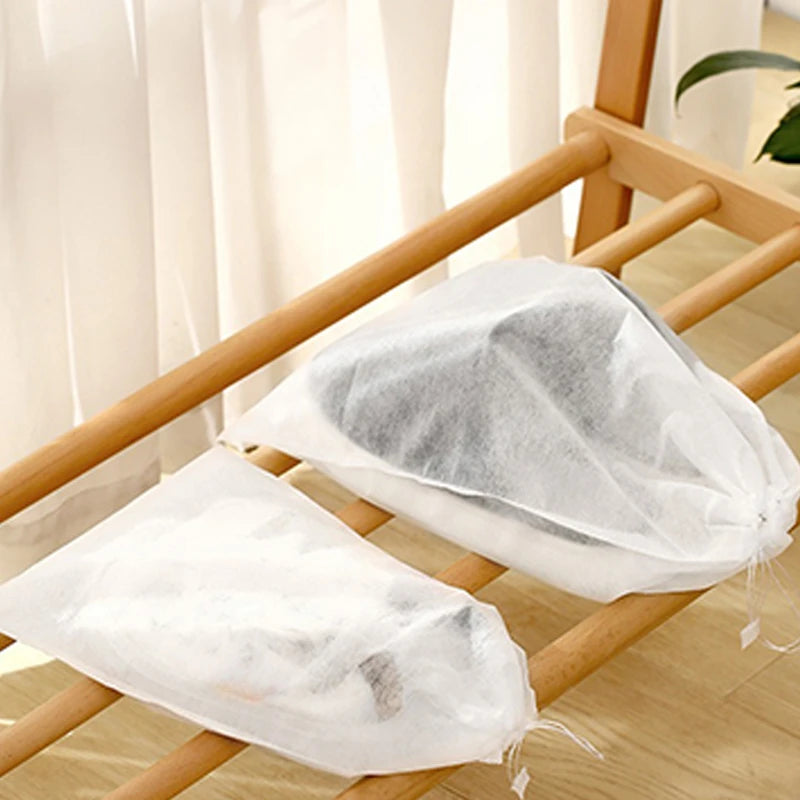 Non-Woven Drawstring Shoe Bags – Dustproof Travel Storage 20/50/100 Shoe Storage Bags PLUSH