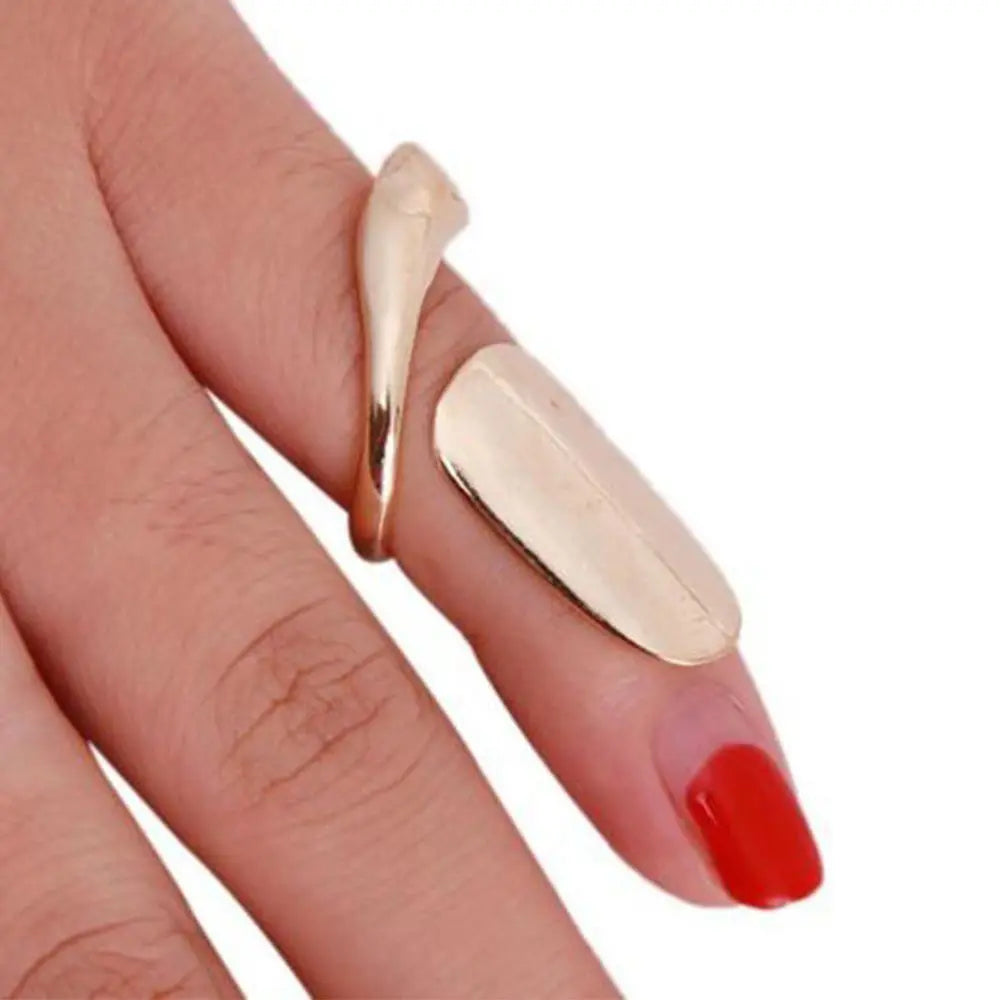 Zinc Alloy Fingernail Ring – Gold & Silver Fashion Jewelry Fashion Ring PLUSH