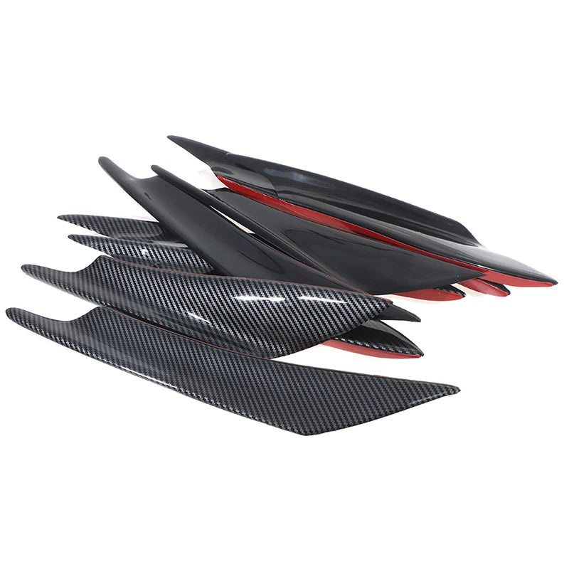 4pcs Carbon Fiber Bumper Canard Splitter Diffuser Kit – Universal Bumper Canard Splitter PLUSH