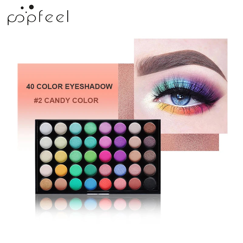 POPFEEL Eye Makeup Set – Palette, Eyeliner, Mascara & 8 Brushes Eye Makeup Set PLUSH