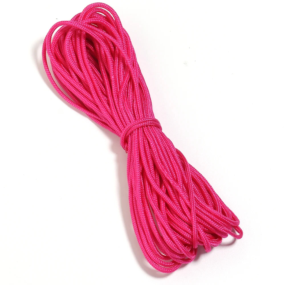 10 Yards 2mm Polyester Braided Rope – DIY Drawstring Cord Braided Craft Cord PLUSH hotpink
