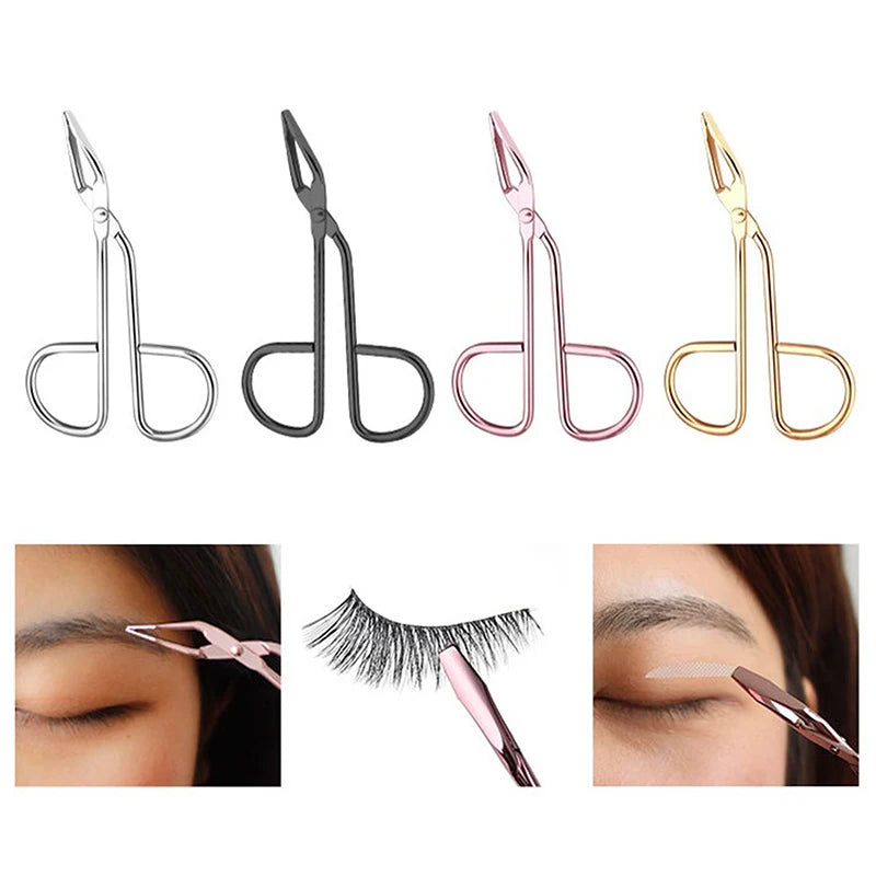 Stainless Steel Slant Tip Eyebrow Tweezers | Makeup Tool Eyebrow Tweezers PLUSH
