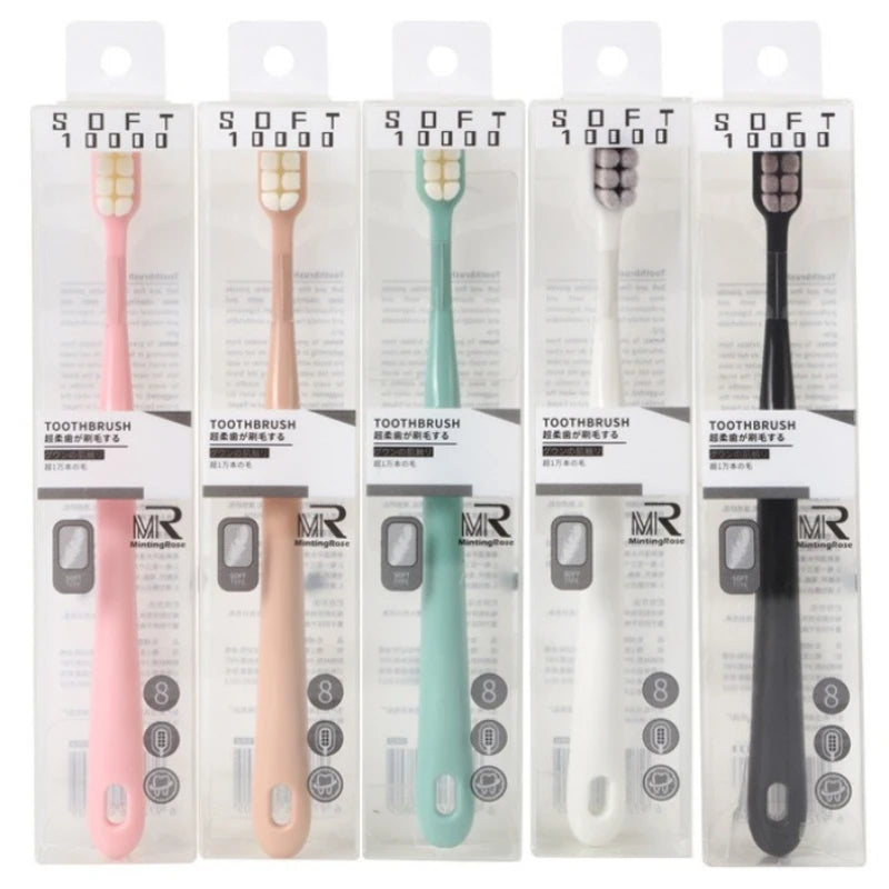 Ultra-Fine Soft Bristle Toothbrush – 12000+ Bristles Gum Care Manual Toothbrush PLUSH