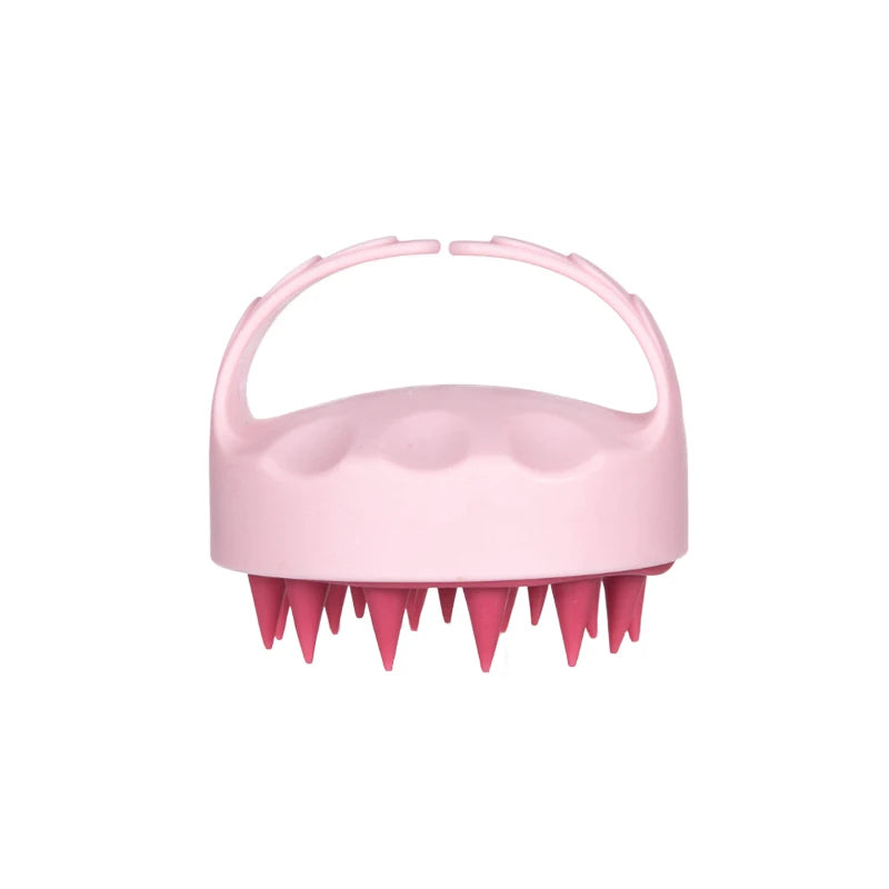 Silicone Scalp Massage Brush – Shampoo Scrubber Exfoliator Scalp Massage Brush PLUSH Double powder