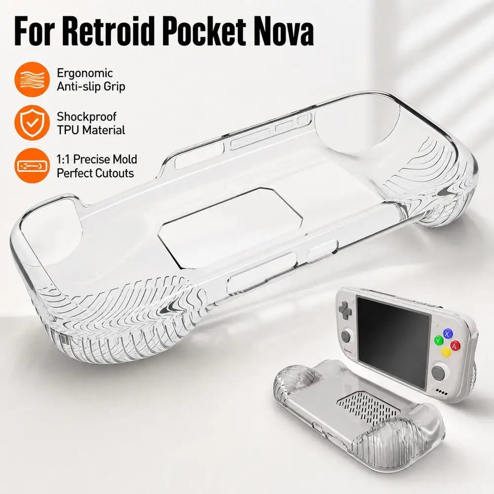 TPU Case for Retroid Pocket Nova – Clear Protective Soft Shell Console Protective Case PLUSH
