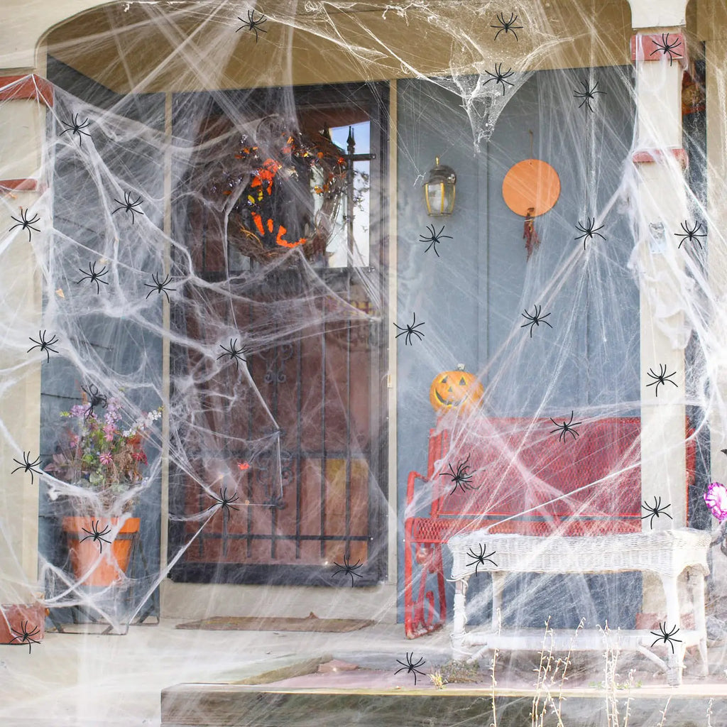 Realistic Fake Spider Web Halloween Decoration Party Props Halloween Decoration PLUSH