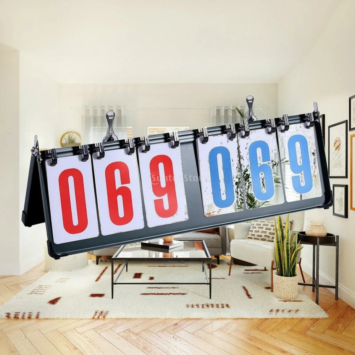 Manual Flip Scoreboard – Portable Tabletop Score Keeper Flip Scoreboard PLUSH