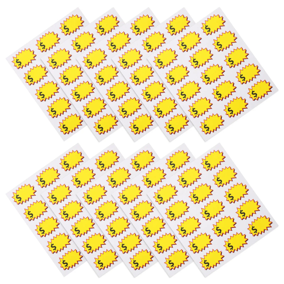 Blank Price Sticker Labels 10 Sheets Waterproof PP Peel & Stick Price Sticker Labels PLUSH