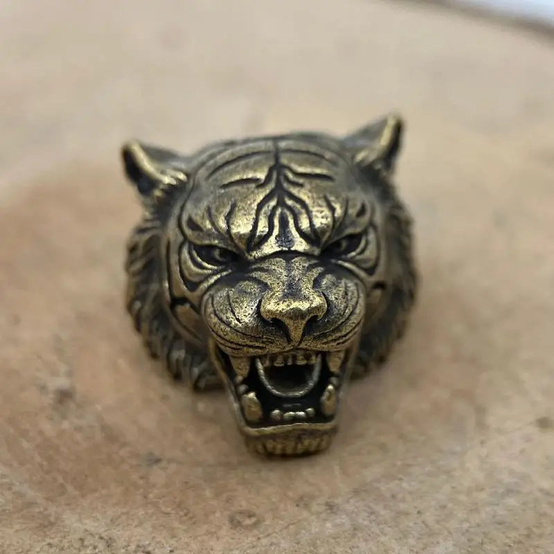 Wolf Head Brass Bead Charm – DIY Paracord & Bracelet Pendant Jewelry Bead Charm PLUSH A2
