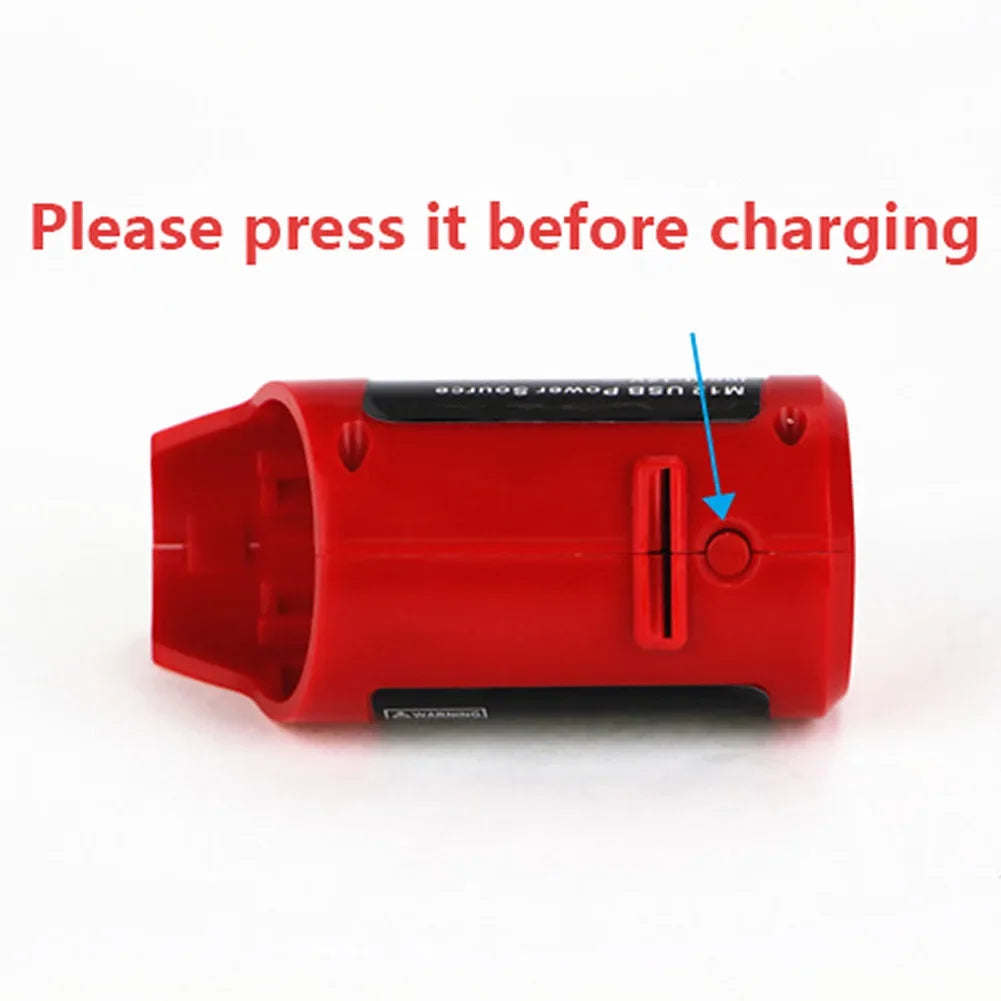 USB Adapter for Milwaukee M12 12V Battery – Portable USB Charger Battery USB Adapter PLUSH