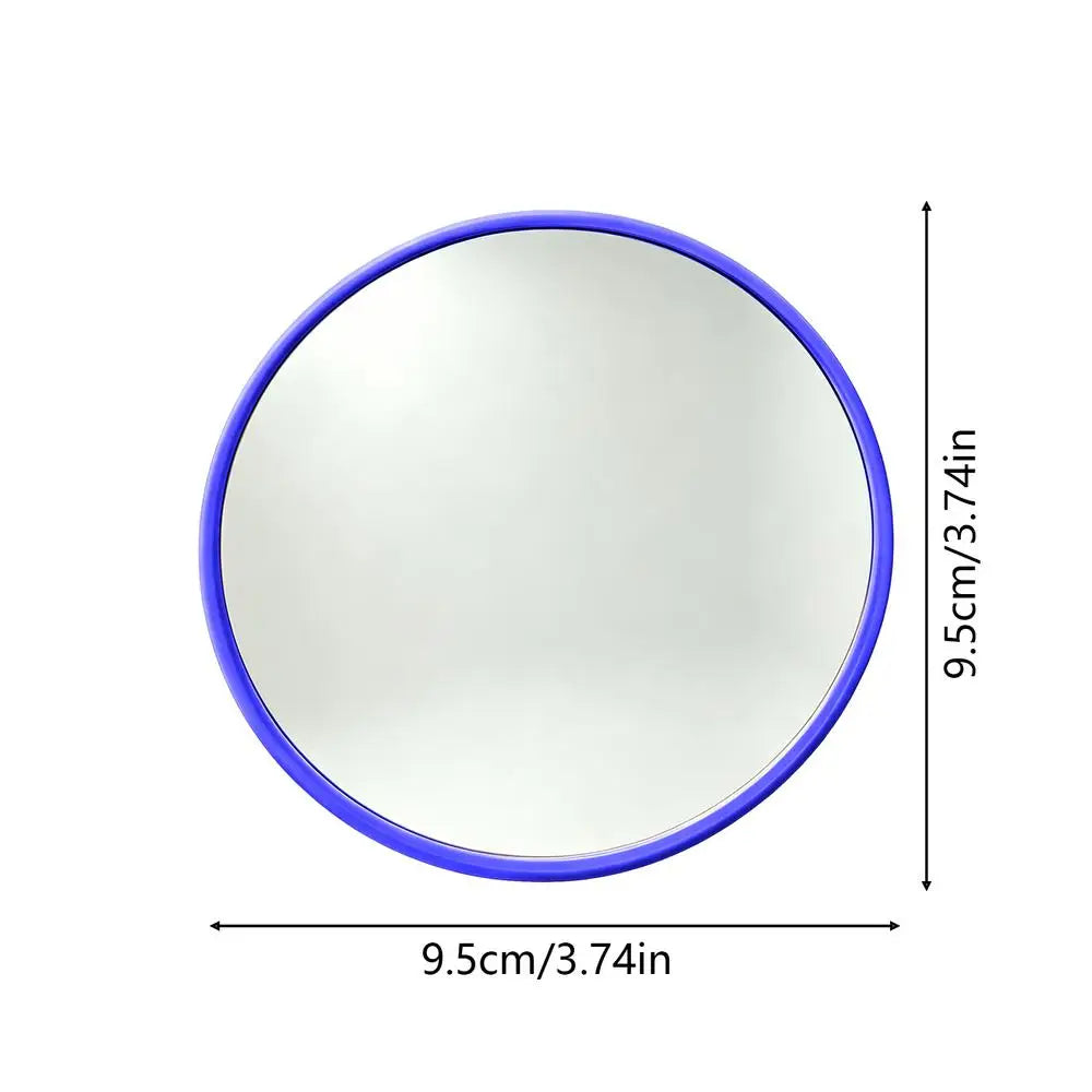 9.5cm Portable Convex Wide-Angle Mirror for Travel & Selfies Photography Mirror Tool PLUSH Blue 9.5cm