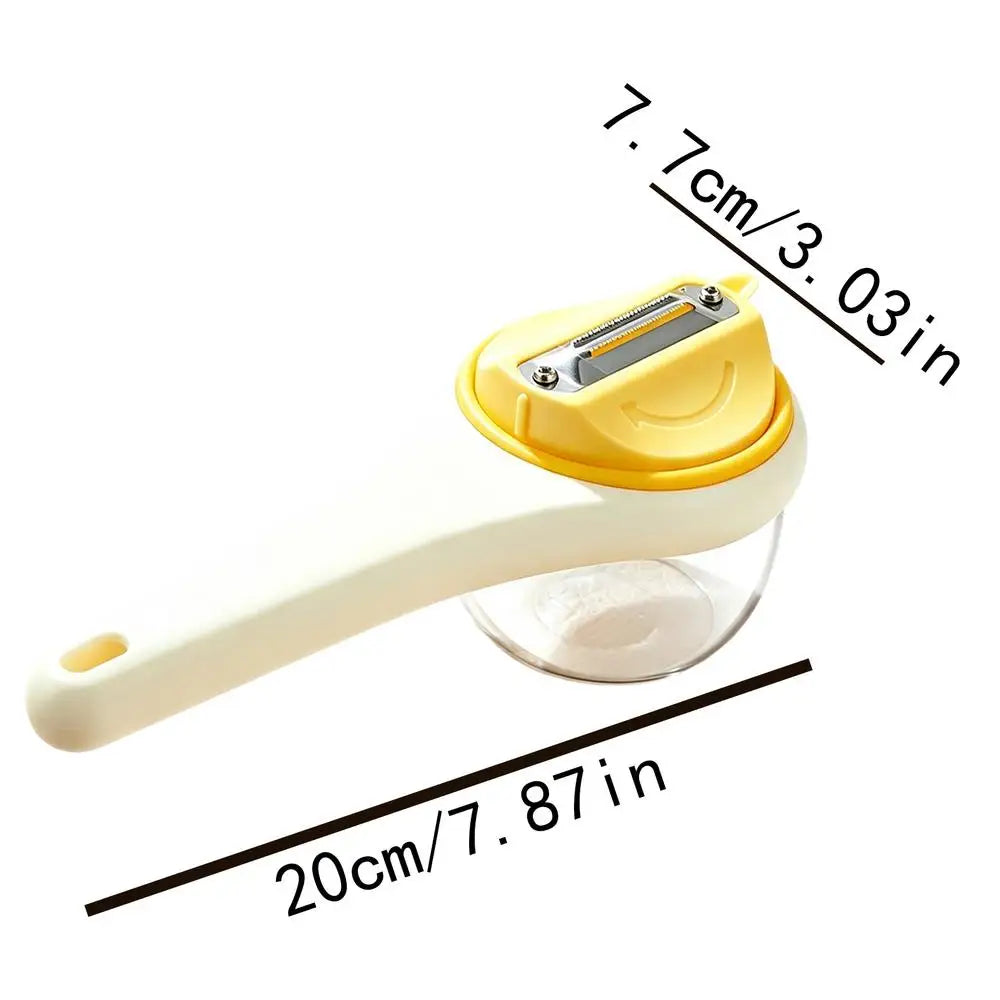 Vegetable Peeler with Container – Stainless Steel Kitchen Tool Vegetable Peeler PLUSH Yellow