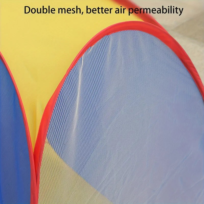 Kids Foldable Play Tent with Ball Pit – Colorful Playhouse Kids Play Tent PLUSH