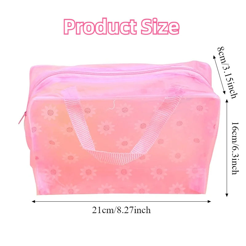 Transparent PVC Travel Cosmetic Bag | Waterproof Makeup Organizer Travel Cosmetic Bag PLUSH