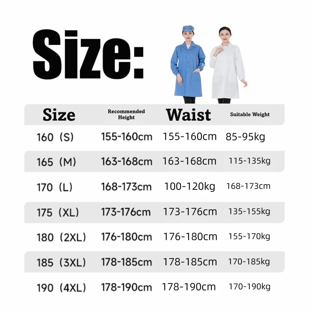 Women's Cotton Work Coat – Lab & Food Factory Uniform S–4XL Work Coat PLUSH