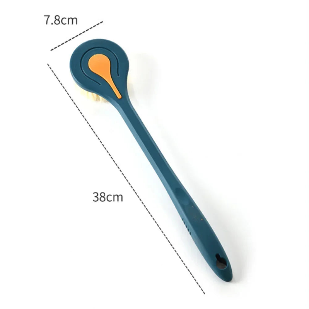 Long Handle Back Bath Brush – Soft Bristle Shower Scrubber Bath Body Brush PLUSH