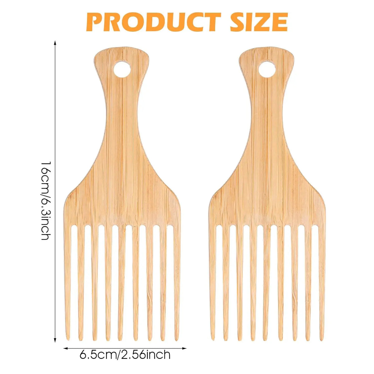 Wooden Afro Hair Picks – Curly, Thick Hair & Beard Combs Hair Pick Comb PLUSH