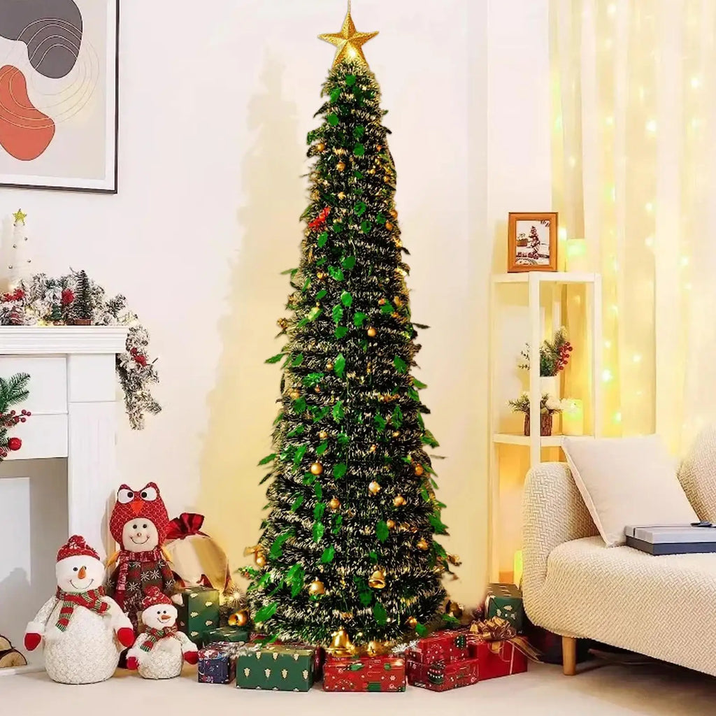 150cm Foldable Artificial Christmas Tree – Indoor Holiday Decor Artificial Christmas Tree PLUSH