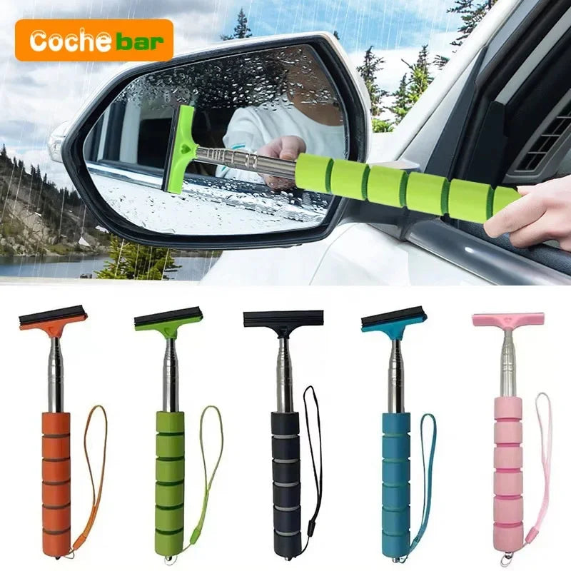 Telescopic Car Mirror Wiper & Auto Glass Cleaning Tool Car Cleaning Tool PLUSH