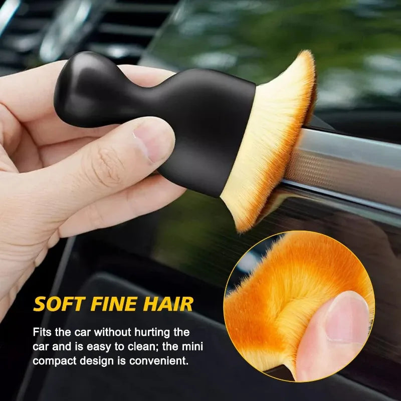Car Air Vent Detailing Brush with Cover – Soft Microfiber Car Detailing Brush PLUSH
