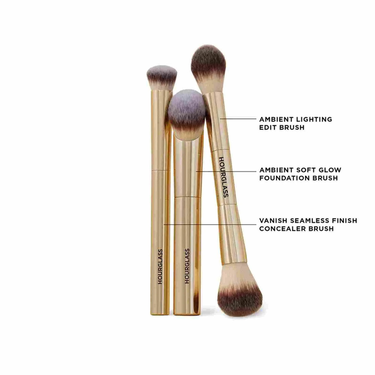 HOURGLASS Dragon Series 3-Piece Complexion Makeup Brush Set Makeup Brush Set PLUSH