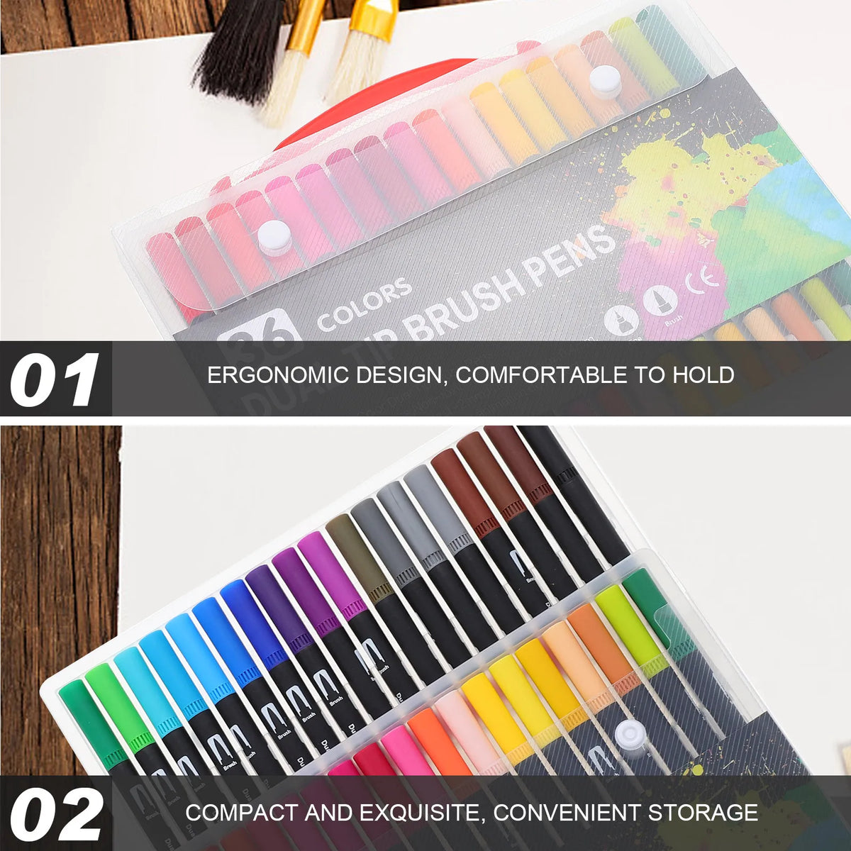 36-Piece Dual Tip Marker Set – Coloring & Outlining Pens Dual Tip Marker Set PLUSH