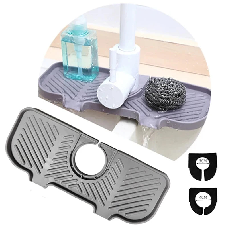 Silicone Self-Draining Soap Dish & Sponge Tray Organizer Soap Dish Organizer PLUSH