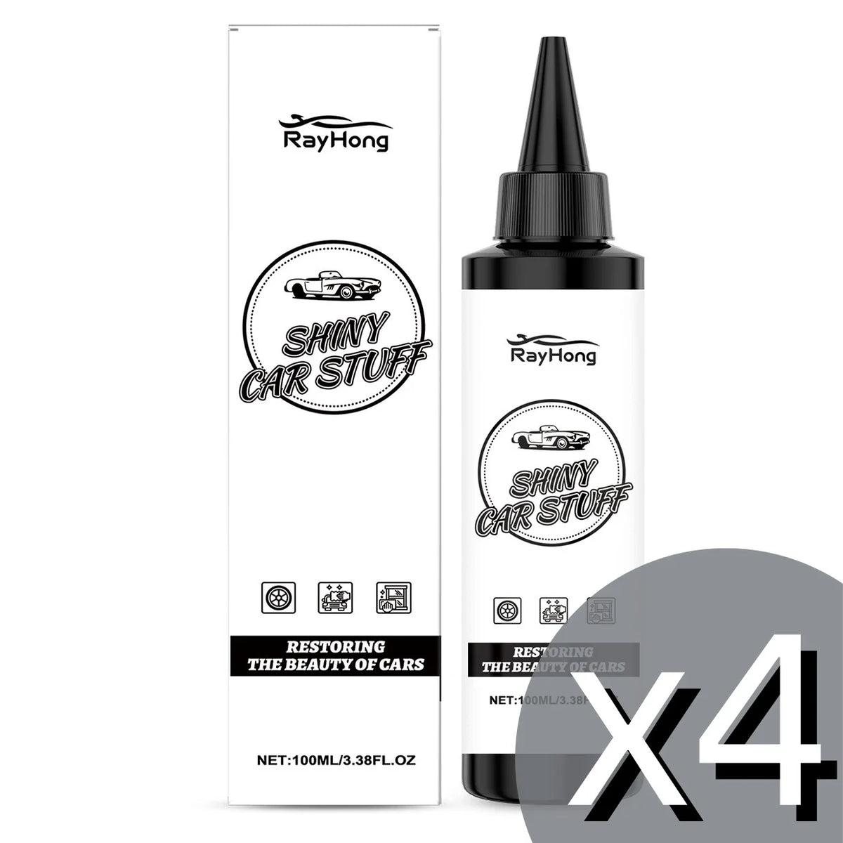 RayHong Nano Car Paint Restorer & Scratch Remover 100ml Car Paint Restorer PLUSH 100ml Boxed x 4
