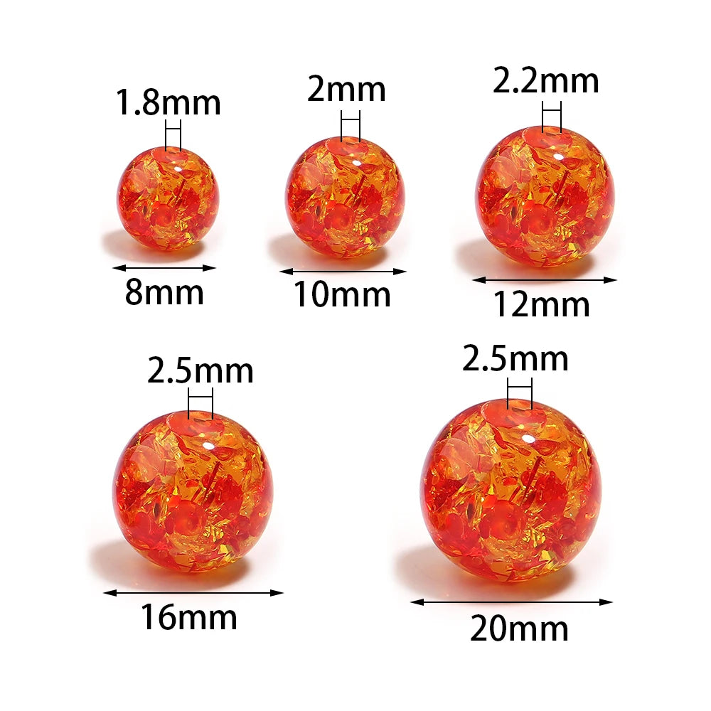 Imitation Amber Acrylic Round Beads | DIY Jewelry Making 5-30pcs Acrylic Craft Beads PLUSH
