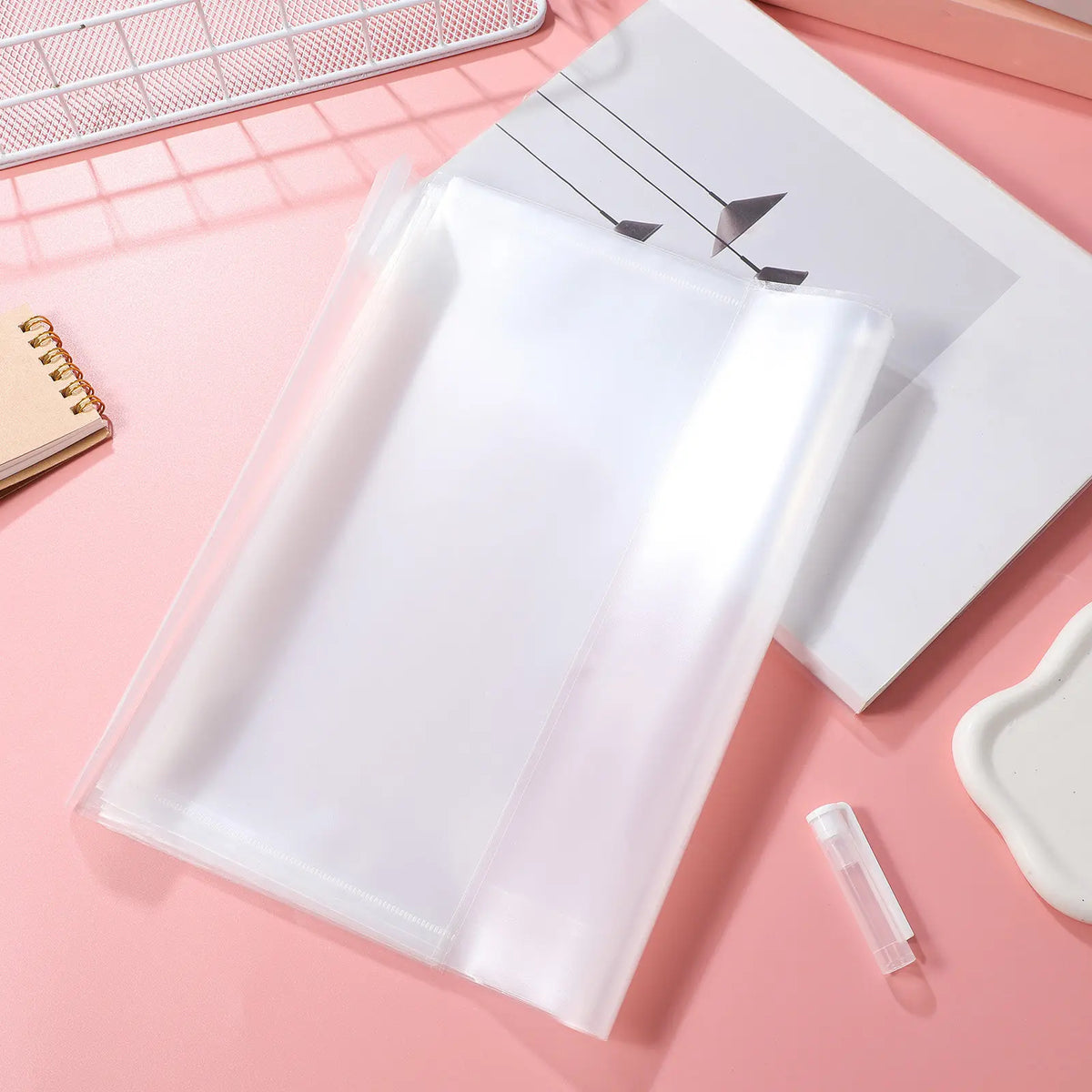 10-Pack Clear Waterproof Book Covers – Reusable Textbook Protectors Book Cover Protector PLUSH