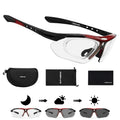 RIDERACE Photochromic Cycling Sunglasses MTB Road Bike UV Cycling Sunglasses PLUSH Red