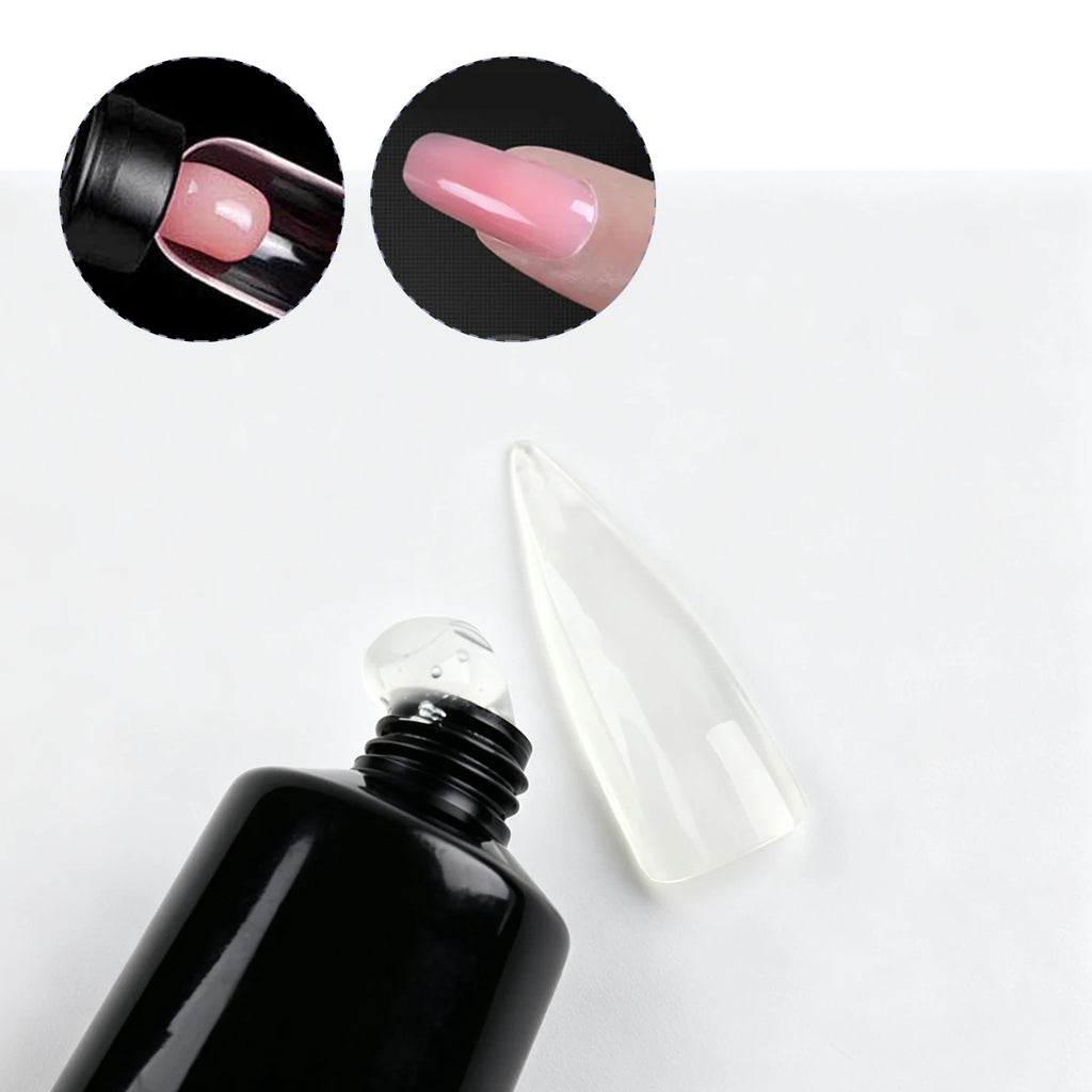 3-Pc Clear Poly Nail Extension Builder Gel Kit – 15ml Nail Extension Gel PLUSH