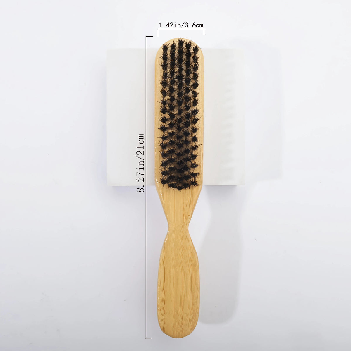 Boar Bristle Slick Back Hair Brush – Ponytail, Bun & Edge Control Hair Styling Brush PLUSH Large brush