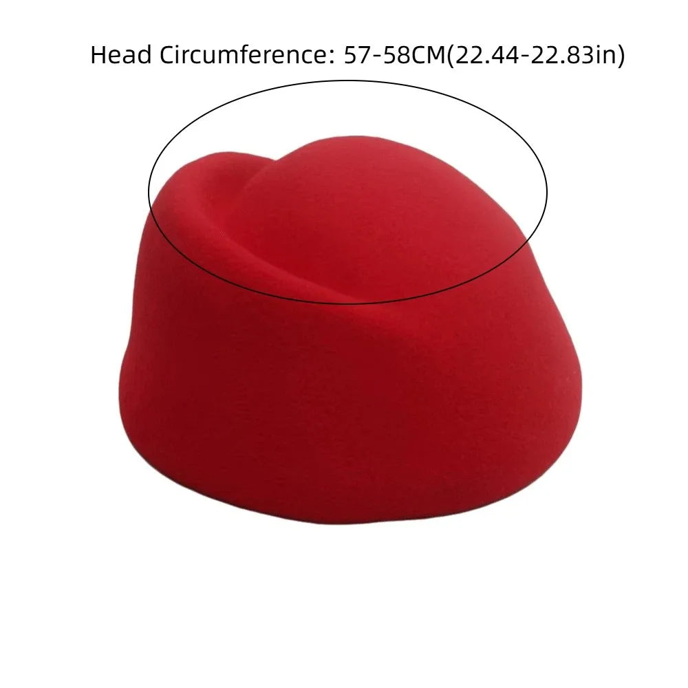Felt Fabric Beret Pillbox Hat – Elegant Unisex All-Season Felt Beret Hat PLUSH