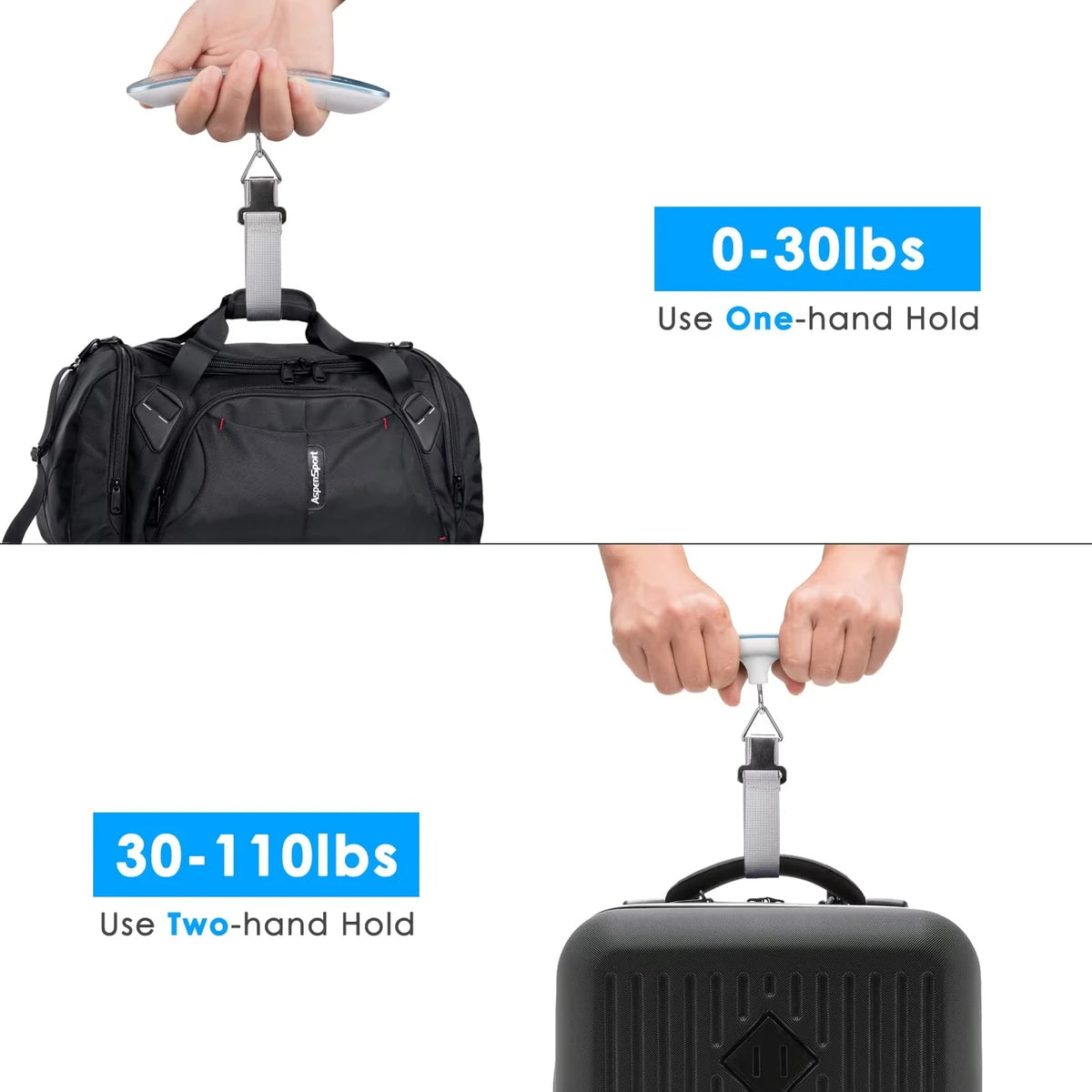 Digital Hanging Scale 110lb/50kg – Luggage & Fishing Scale Digital Hanging Scale PLUSH