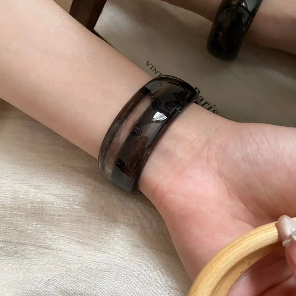 Irregular Acrylic C-Shape Cuff Bangle | Wide Open Wrist Jewelry Acrylic Cuff Bangle PLUSH