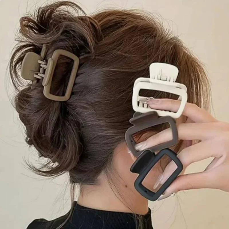 4pcs Square Hair Claw Clips – Lightweight Acetate Women's Set Hair Claw Clips PLUSH