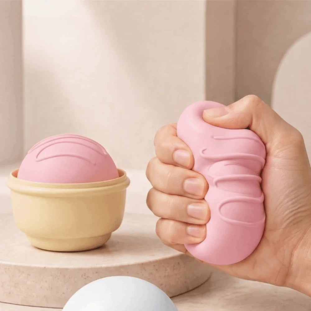Soft Squishy Sensory Ball – Slow Rebound Fidget Toy Adults Sensory Fidget Toy PLUSH Strawberry Pink