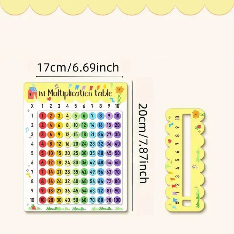 Colorful Wooden Multiplication Board Math Toy for Kids Educational Math Toy PLUSH style 15