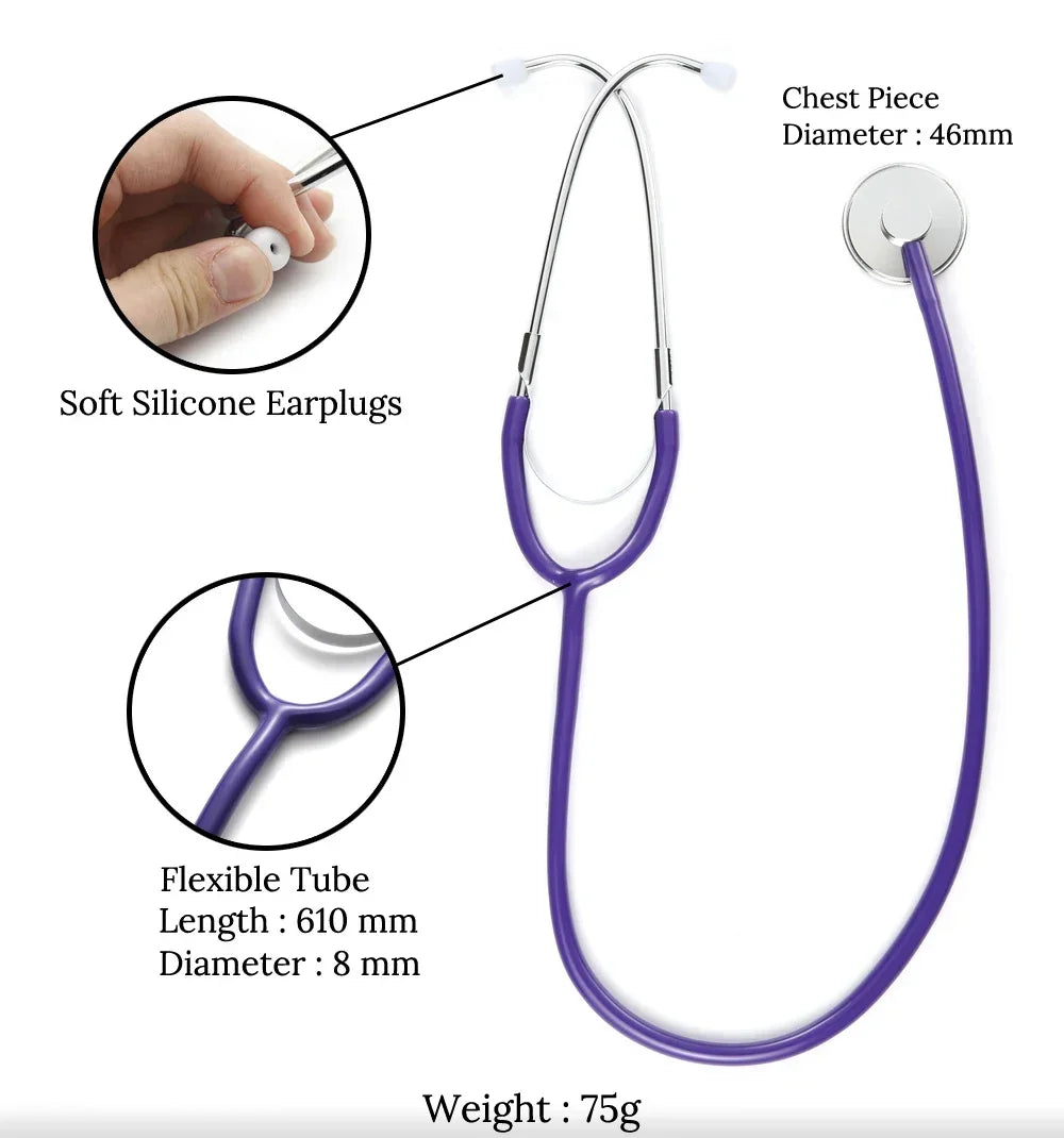 XceeFit Single Head Stethoscope | Doctor, Student & Vet Medical Stethoscope PLUSH