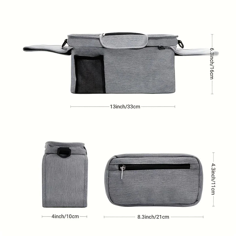 Large Stroller Organizer Bag – Multi-Compartment Oxford Cloth Stroller Organizer Bag PLUSH